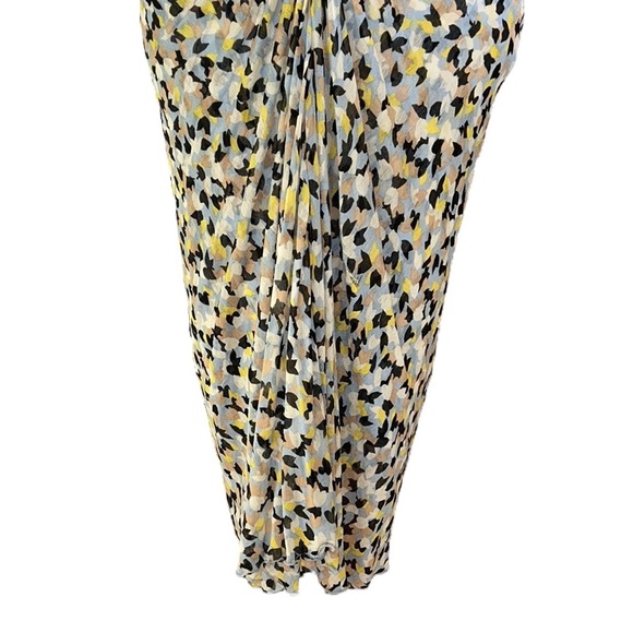 Diane Von Furstenberg Silk Aslin Pastel Ruched Midi Column Dress - 8 - Picture 5 of 13